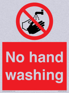 No hand washing